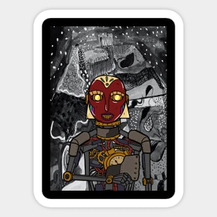 Enigmatic Maya Digital Collectible - Character with RobotMask, AfricanEye Color, and GlassSkin on TeePublic Sticker